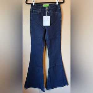 NWT SANDRINE ROSE Super Flare Wide Leg Jeans Size 25